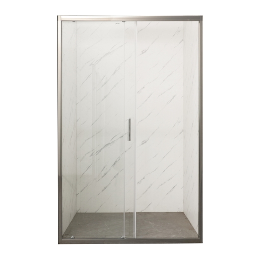 Двері у нішу розсувні MIXXUS PREMIUM DIVERSE SD01-100x185-TR CHROME прозоре скло 5мм (MI7165) - 4