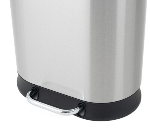 Мусорное ведро с плавным закрытием овальное Mixxus Premium Strong-TC0120 SS Color 20л цвет нержавейка (MI7081) - 10
