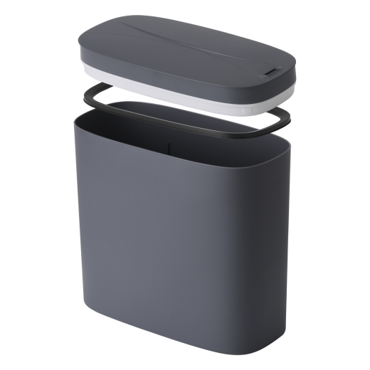 Мусорное ведро сенсорное овальное Mixxus Flat-TC0109 Graphite 9 л цвет графит (MI7075) - 5