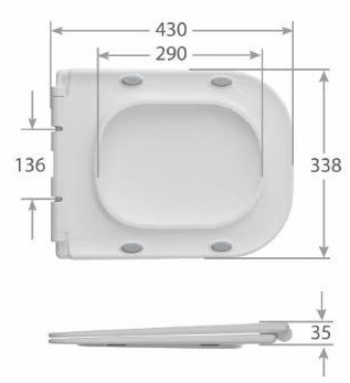 Унитаз-компакт Mixxus WAVE-0404-R 630х350х805mm, система смыва RIMLESS (MI6692) - 3