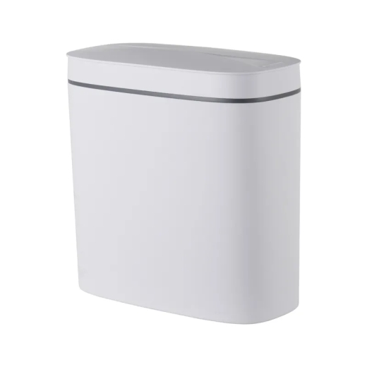 Відро для сміття сенсорне овальне Mixxus Flat-TC0109 White 9 л колір білий (MI7074) - 1