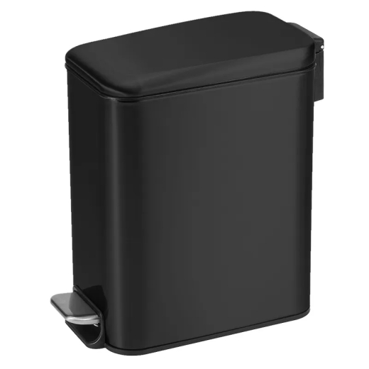 Мусорное ведро с плавным закрытием прямоугольное Mixxus Diverse-TC0312 Black 12л цвет черный (MI7091) - 1