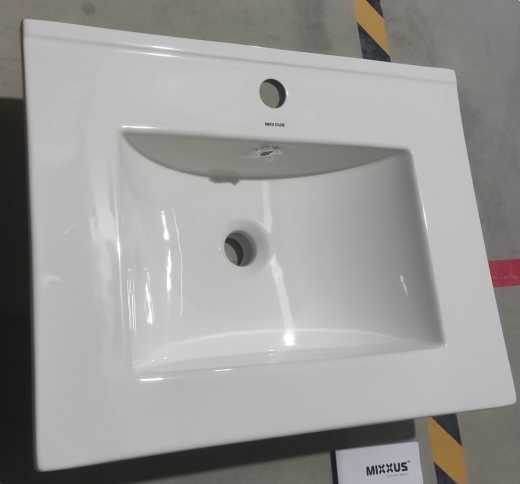 Раковина меблева Mixxus Premium CUBIC-1501 610х460х170mm з отвором під змішувач та переливом (MP6495) - 3