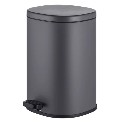 Мусорное ведро с плавным закрытием овальное Mixxus Premium Olivary-TC0105 Graphite 5 л цвет графит (MI7063) - 1