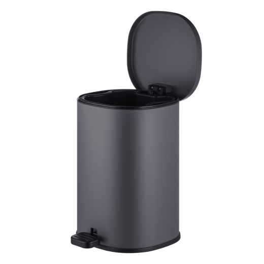 Мусорное ведро с плавным закрытием овальное Mixxus Premium Olivary-TC0105 Graphite 5 л цвет графит (MI7063) - 4