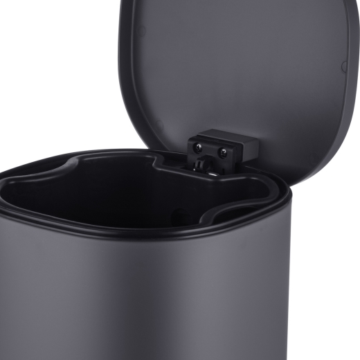 Мусорное ведро с плавным закрытием овальное Mixxus Premium Olivary-TC0105 Graphite 5 л цвет графит (MI7063) - 5