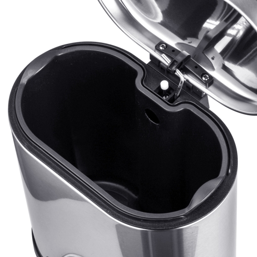 Мусорное ведро с плавным закрытием овальное Mixxus Premium Topper-TC0205 SS Color 5л цвет нержавейка (MI7059) - 10