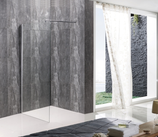 Душова перегородка Mixxus Premium FLAT SP01-140x200-TR Chrome Walk-In прозоре скло 8мм (MI6853) - 3