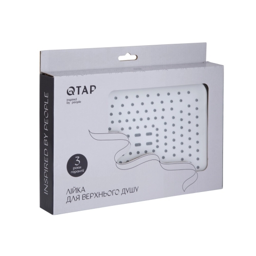 Воронка для верхнего душа Qtap Hlavova 260x180 мм прямоугольная Chrome/White (QTHLA107CRM45785) - 4