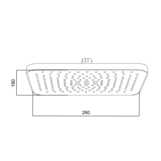Воронка для верхнего душа Qtap Hlavova 260x180 мм прямоугольная Chrome/White (QTHLA107CRM45785) - 5