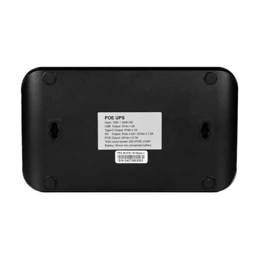 Джерело безперебійного живлення DC UPS Trinix TRX-MUPS-1812 Type-C (20000mAh LiFePo4) 5V/9V/12V/24V/PoE, LiFePo4 4*5Ah, для роутера і медіаконвертера (42-00149) - 7