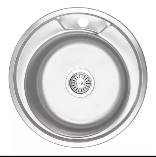 Кухонна мийка WEZER 490(06) Decor (490x180 мм) з нержавіючої сталі + сифон - 1
