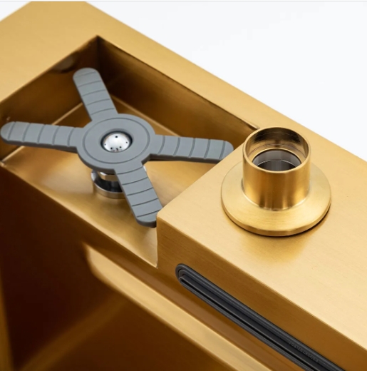 Кухонна мийка Frap GS 7547-13 PROFI з повним комплектом аксесуарів (GOLD) - 7