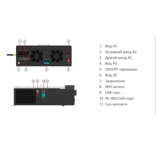 Гібридний інвертор Must PV18-6248 ECO 6200 Вт (BS1961) - 3