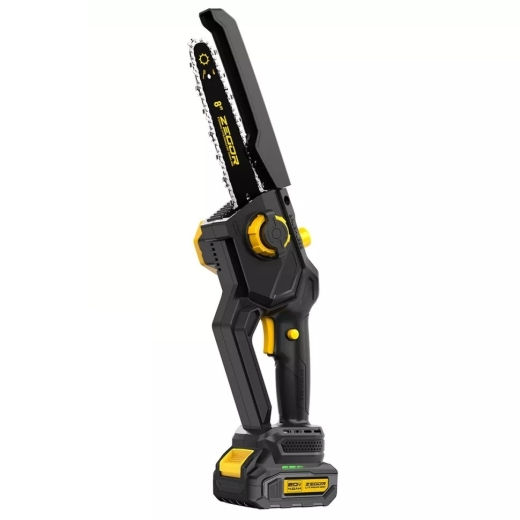 Пила ланцюгова акумуляторна ZEGOR CSPB-21BL-8" 1*(21 V, 4 Ач) (шина 203 мм) безщіткова у коробці (Серія PROFESSIONAL) - 1