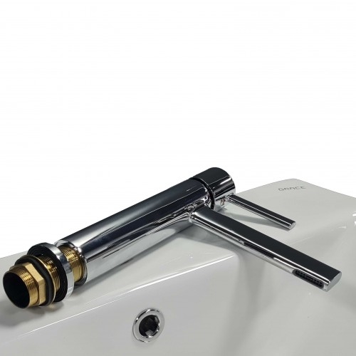 Змішувач для умивальника Grace моноліт (низький) ХРОМ REM-101 CHROME - 5