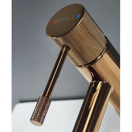 Змішувач для умивальника Grace ARIA-101 GOLD RED низький червоне золото - 4
