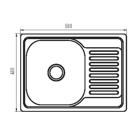 Мийка Zerix Z5848-08-180D (decor) (ZM5595) - 2