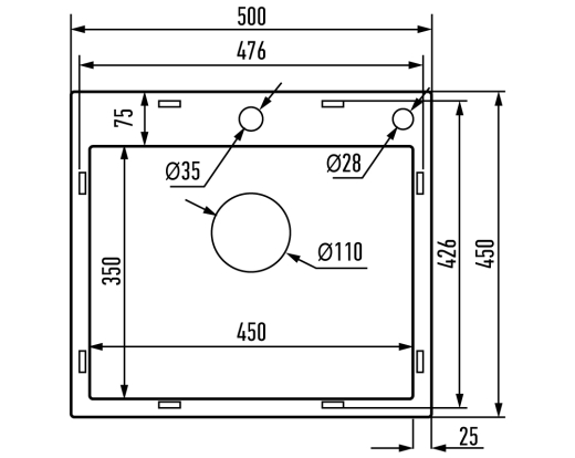 Мийка Mixxus MH5045 Decor SS Color (3.0/0.8) з нержавіючої сталі (колір нерж.) (MI8309) - 3