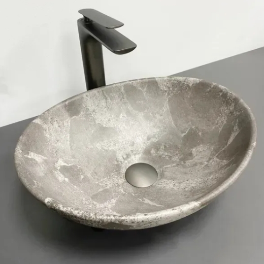 Умивальник (раковина) VBI PARMA DARK GREY STONE MATT накладний VBI-011019 - 1