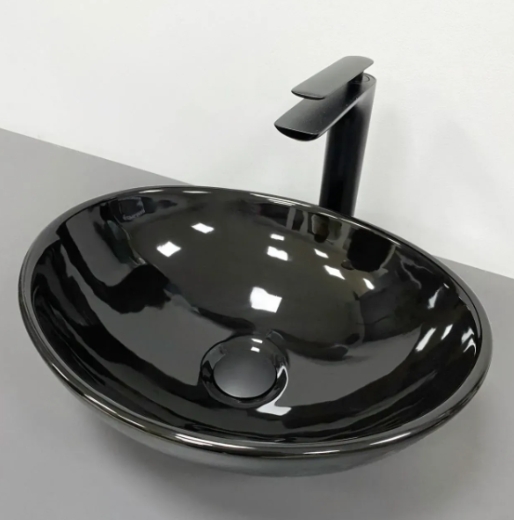 Умивальник (раковина) VBI PARMA BLACK GLOSSY накладний VBI-011021 - 1