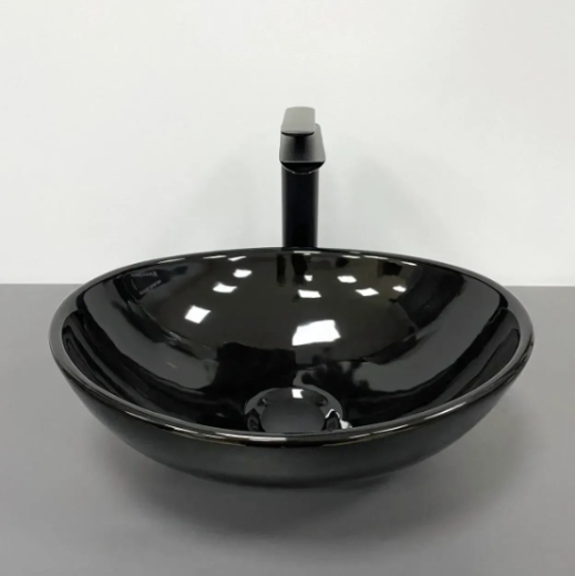 Умивальник (раковина) VBI PARMA BLACK GLOSSY накладний VBI-011021 - 3