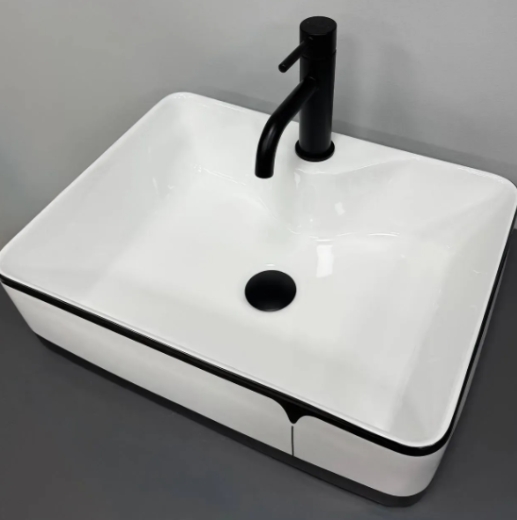 Умывальник (раковина) VBI FORLI BLACK LINED накладной VBI-011108 - 5