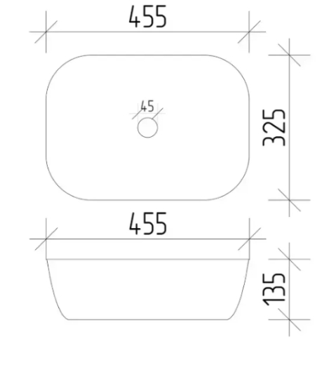 Умывальник (раковина) VBI RAVENNA WHITE BLACK EDGE накладной VBI-011224 - 5