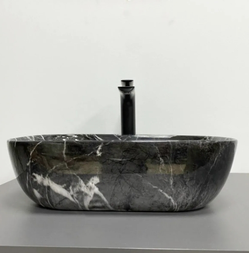 Умивальник (раковина) VBI RAVENNA BLACK OPAL GLOSSY накладний (VBI-011225) - 3
