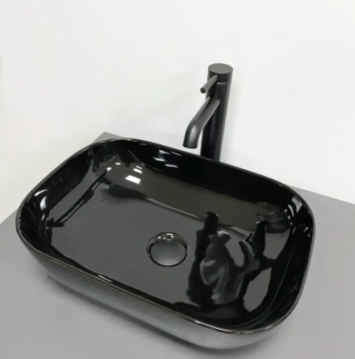 Умивальник (раковина) VBI RAVENNA BLACK GLOSSY накладний (VBI-011227) - 1