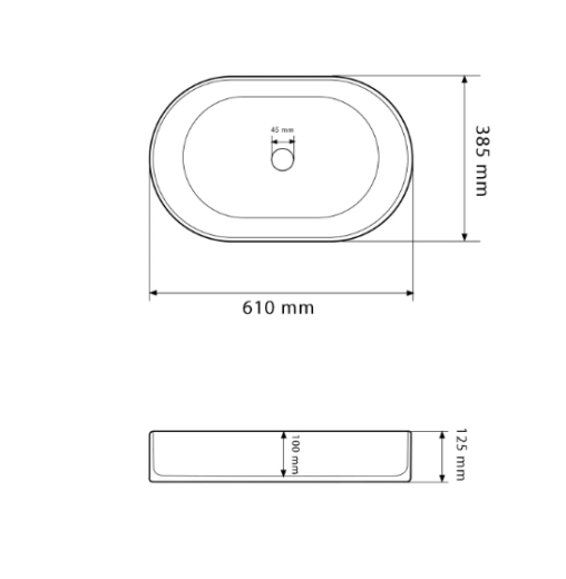 Умивальник (раковина) VBI VERONA 60 ONYX GLOSSY накладний (VBI-011322) - 2