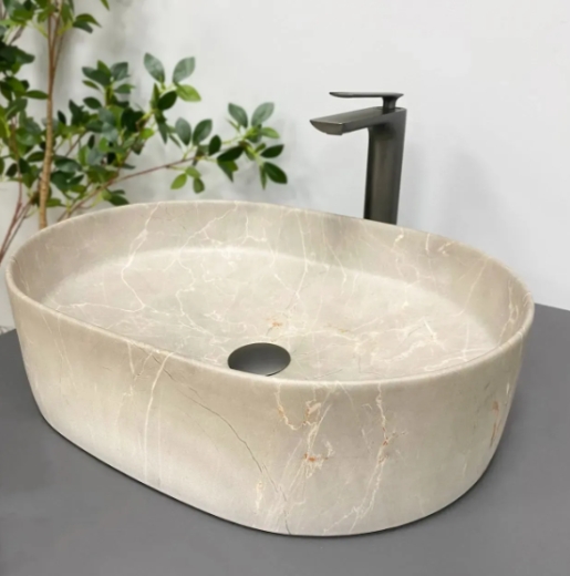 Умивальник (раковина) VBI VERONA 50 BEIGE STONE MATT накладний (VBI-011325) - 2