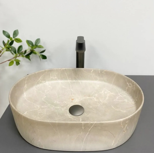 Умивальник (раковина) VBI VERONA 50 BEIGE STONE MATT накладний (VBI-011325) - 3