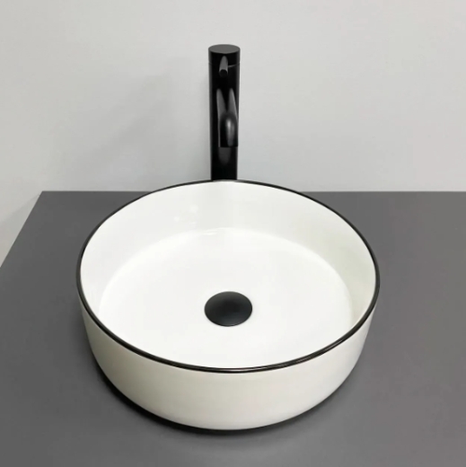 Умивальник (раковина) VBI PRATO WHITE BLACK EDGE накладний (VBI-011414) - 2