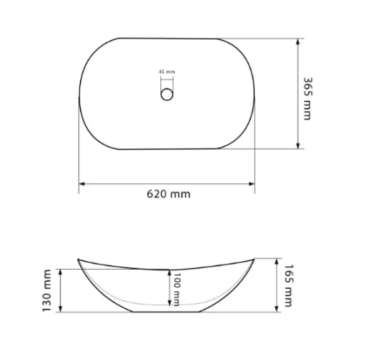 Умывальник (раковина) VBI TURIN MARBLE BLACK GLOSSY накладной (VBI-011505) - 6