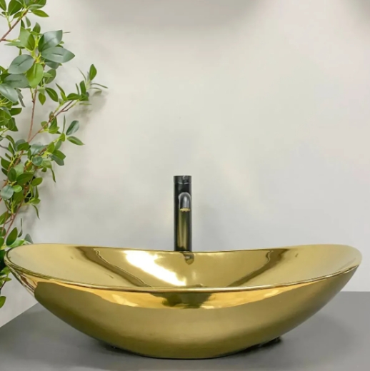 Умывальник (раковина) VBI TURIN GOLD GLOSSY накладной (VBI-011509) - 5