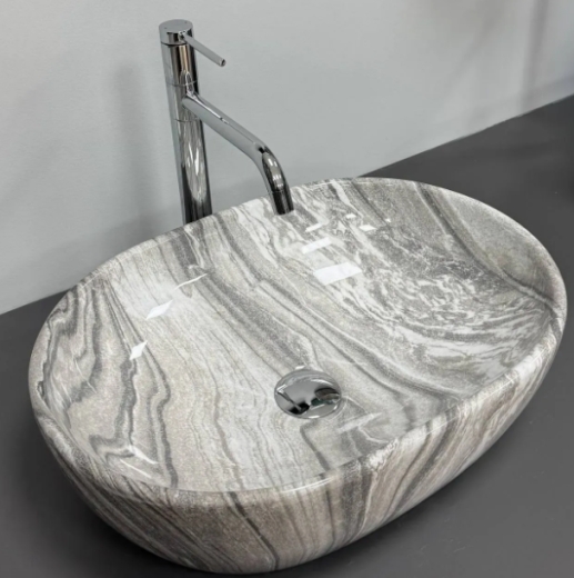 Умывальник (раковина) VBI MODENA S GREY ONYX накладной VBI-012009 - 2