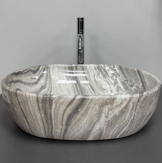 Умывальник (раковина) VBI MODENA S GREY ONYX накладной VBI-012009 - 4