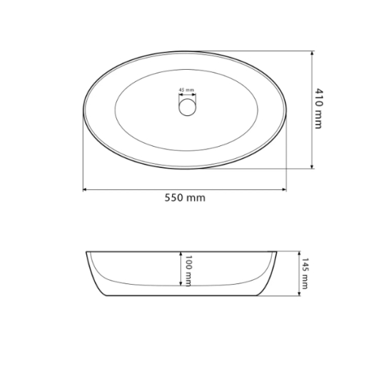 Умивальник (раковина) VBI UDINE STONE GLOSSY накладний VBI-012102 - 2