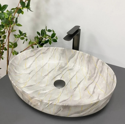 Умивальник (раковина) VBI UDINE STONE GLOSSY накладний VBI-012102 - 3