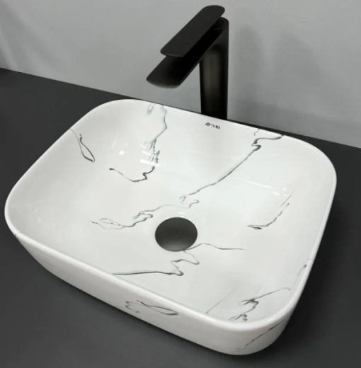 Умивальник (раковина) VBI PALERMO S MARMO GLOSSY накладний VBI-012305 - 1