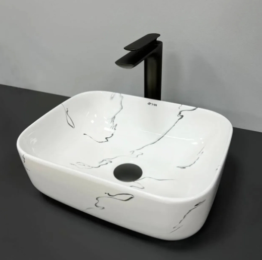 Умивальник (раковина) VBI PALERMO S MARMO GLOSSY накладний VBI-012305 - 4