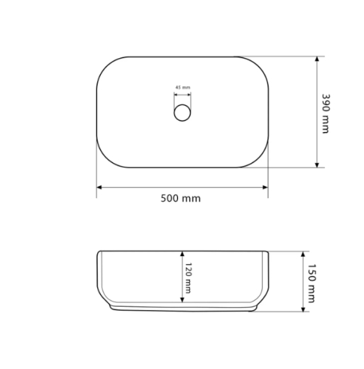 Умывальник (раковина) VBI PALERMO WHITE ROSE GOLD EDGE накладной VBI-012307 - 2