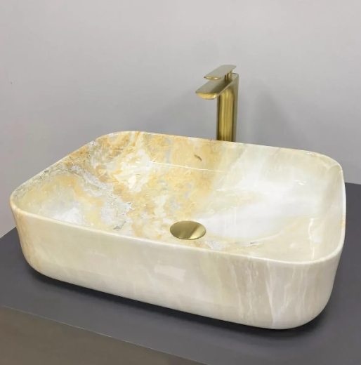 Умивальник (раковина) VBI PALERMO MARBLE YELLOW накладний VBI-012309 - 1