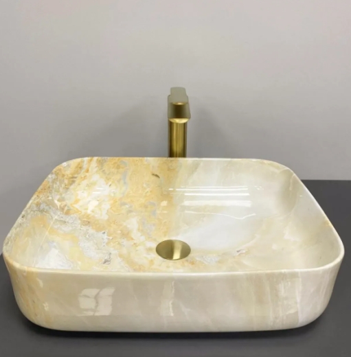 Умивальник (раковина) VBI PALERMO MARBLE YELLOW накладний VBI-012309 - 2