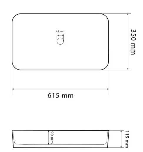 Умивальник (раковина) VBI TRIEST ANTHRACITE MARBLE накладний VBI-012717 - 2