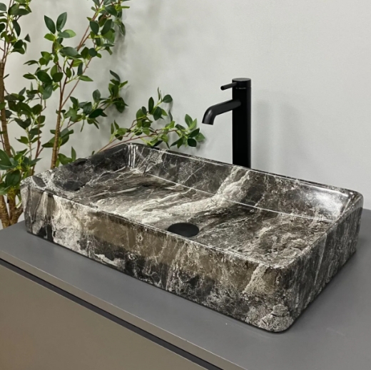 Умивальник (раковина) VBI TRIEST ANTHRACITE MARBLE накладний VBI-012717 - 4