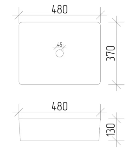 Умывальник (раковина) VBI ASTI M BLACK ONYX накладной VBI-013006 - 2
