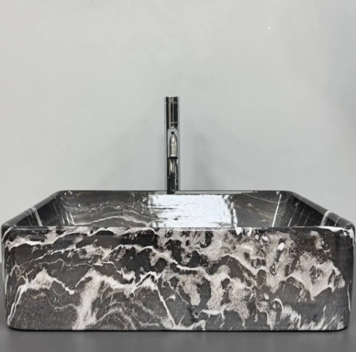 Умывальник (раковина) VBI ASTI M BLACK ONYX накладной VBI-013006 - 4