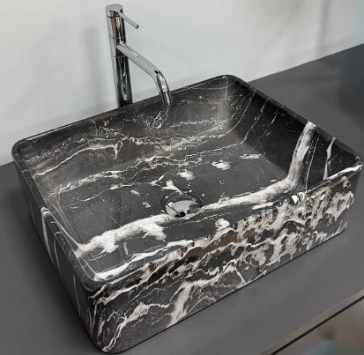 Умывальник (раковина) VBI ASTI M BLACK ONYX накладной VBI-013006 - 5